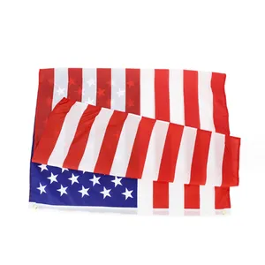उच्च गुणवत्ता और सस्ती कीमत कस्टम प्रिंटिंग 3X5 फीट सभी देशों का ध्वज पॉलिएस्टर यूएसए सितारे और पट्टियां ध्वज अमेरिकी एफ
