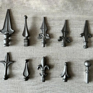 Gusseisen-Speerspitzen Ornamente Zaun Dekorative Eisenzaun-Endstücke Quadratischer Zaunpfosten - Product Image 5