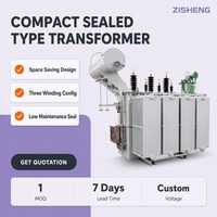 Transformateur de puissance triphasé immergé dans l'huile, transformateur de distribution compact, haute efficacité, type scellé pour utilisation sur réseau commercial