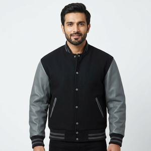 2025 OEM Custom Design Varsity Jackets <b>Men</b> Letterman Bomber Jackets High Quality Baseball College Style - Product Image 1