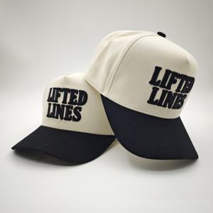 Casquette de baseball structurée de haute qualité en tissu Oxford Dobby bicolore avec logo brodé 3D personnalisé et motif à pois pour le sport et le golf - Product Image 1