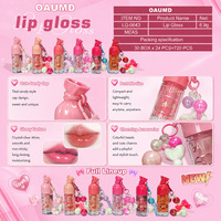 OAUMD Gloss à lèvres perlé Candy Twist 6 Teintes Longue Durée Hydratant Brillant Huile à Lèvres Juteuse
