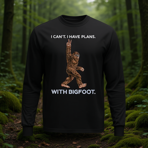 Je ne peux pas avoir de plans avec Bigfoot Sasquatch T-shirt à manches longues - Product Image 3