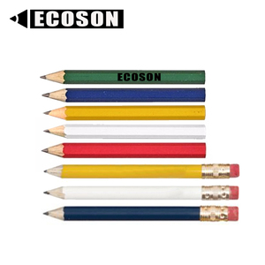 3,5 pulgadas de Hotel de madera bancos <span class=keywords><strong>la</strong></span> <span class=keywords><strong>mitad</strong></span> de tamaño de afilar lápices HB a granel Mini hexagonal de Golf barato lápices - Product Image 1