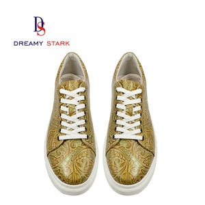 Baskets confortables en cuir de vache véritable pour homme, style automne, avec logo personnalisé, faites à la main, chaussures de ville de luxe respirantes pour la marche - Product Image 4