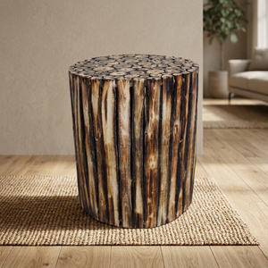 Rustic Handmade Wooden <b>Stool</b> Modern Solid Wood Accent Seat for Living Room Bedroom Apartment Home Decor Furniture - Product Image 1