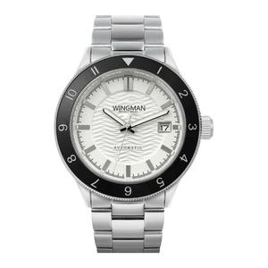 Montre mécanique en acier inoxydable personnalisée de 42 mm, boîtier poli argenté avec verre saphir, index super lumineux - Product Image 6