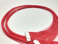 طقم أسلاك حمراء 24AWG موصل 12 دبابيس للإلكترونيات PCBA وأسلاك الكمبيوتر