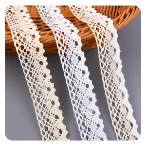 Neueste Polyester-Baumwolle Stickerei Spitze hautfreundliche Häkelspitzen-Schnitt für Damenkleid
