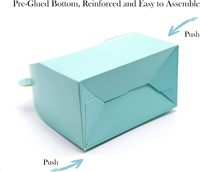 Caja de Cartón con Asa y Forro de Esponja, con Logotipo Personalizado y Grabado en Relieve, para Regalos de Panadería y Fiestas - Venta al Por Mayor