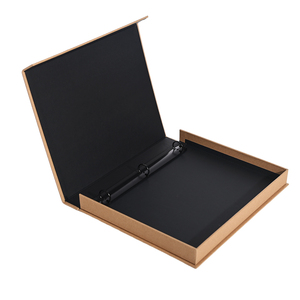 Recyclable Gift Cardboard Custom Logo File <b>Folder</b> Magnetic Lid Packaging Box With <b>Binder</b> - Product Image 1
