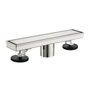 DB 12-Inch <b>Linear</b> <b>Shower</b> <b>Drain</b> with Removable Cover 304 Stainless Steel Includes Hair Strainer Leveling Feet Tile Insert Type - Product Image 1