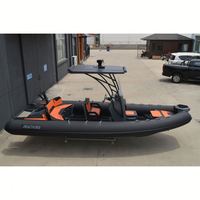 Bateau semi-rigide en aluminium de 6 m pour 10 personnes, Achilles Hypalon avec console à toit rigide, luxe pour la surveillance, fabrication OEM/ODM en Chine