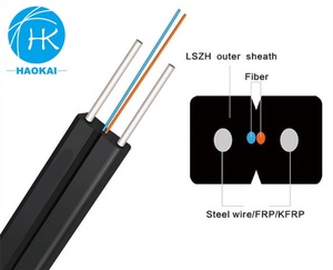 Nhà Máy 4 sợi lõi 2F thả sợi quang g652d FTTH SM trên không 2 cáp lõi cáp thông tin liên lạc - Product Image 5