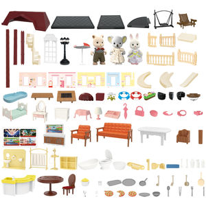 Kala יומן משחק בית צעצוע נסיכה טירה בובה בית סצנה וילה פלסטיק מודל ריהוט ילד ילדה מתנת יום הולדת - Product Image 6