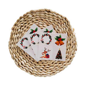 Feuilles temporaires de dessin animé mignon de Noël écologiques cadeaux autocollants durables autocollants de tatouage pour garçons et filles - Product Image 2