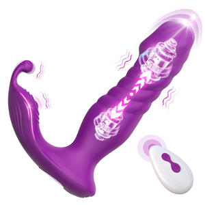 Neue Schmetterlings fernbedienung Doppel köpfiger Anal stecker Tragbarer Vibrator Teleskop Unsichtbarer <span class=keywords><strong>Dildo</strong></span> für weibliche Masturbation - Product Image 2