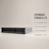Serveur en rack 2U Intel Xeon Scalable 2 sockets DDR5 5600MT PCIe Gen5 NVMe GPU AI Inference FusionServer 2288 V7 Serveur d'entreprise