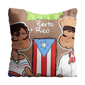 Funda de Almohada Personalizada con Estampado de la Bandera de <span class=keywords><strong>Puerto</strong></span> Rico, Funda de Almohada Cuadrada para Sofá, Dormitorio, Decorativa - Product Image 4