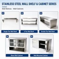 Étagère murale réglable en acier inoxydable 304 pour le rangement dans les cuisines commerciales