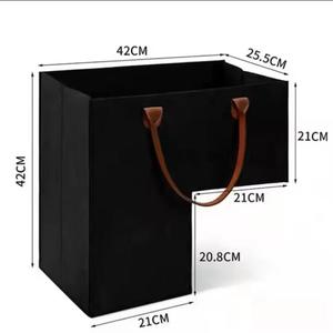 Panier d'<span class=keywords><strong>escalier</strong></span> pliable avec poignée en cuir, paniers d'<span class=keywords><strong>escalier</strong></span> durables en feutre pour escaliers moquettés et en bois - Product Image 5