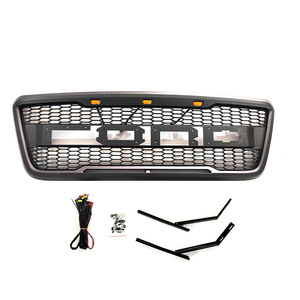 ย่างสําหรับ 2004 <span class=keywords><strong>2005</strong></span> 2006 2007 2008 f150 Raptor ย่าง W/<span class=keywords><strong>E</strong></span> 3 ไฟ LED สีเหลืองอําพันและตัวอักษร Matte สีดํา - Product Image 4