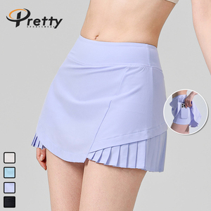 2024 nuove donne 2 in 1 Tennis gonna plissettata Casual Fitness Culottes <span class=keywords><strong>pantaloncini</strong></span> sportivi ad asciugatura rapida Fitness gonna da Tennis abito da Golf - Product Image 1