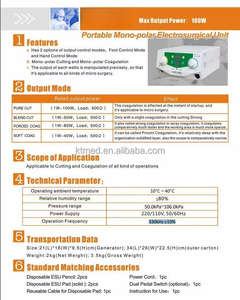 Máquina de Electrocauterización Dental Monopolar de 100W, Unidad Electroquirúrgica Portátil, Máquina de Electrocauterización Veterinaria de Alta Frecuencia - Product Image 5