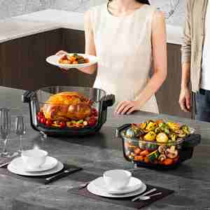 4L + 1.5L Vidrio y plástico <span class=keywords><strong>Cosori</strong></span> eléctrico Vapor de aire Sin aceite Freidora de aire Horno Oster - Product Image 3