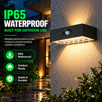 Lampe murale solaire LED IP65 étanche ultra-lumineuse pour cour, extérieur, clôture, jardin, porte, décoration murale