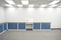 Banc de travail chimique et physique avec armoire, mobilier de laboratoire dentaire, tables de laboratoire pour salle blanche, tests alimentaires, laboratoire pharmaceutique