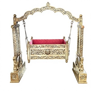 Peacock Design Baby Palna For Traditional Ceremonies Peacock Baby Swing for Naming Ceremony German Silver Cradle Baby Palna - Product Image 4
