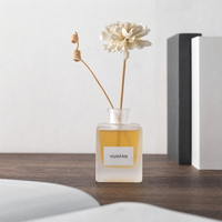 Bouteille diffuseur de parfum carrée vide en verre 80ml 100ml 200ml, emballage personnalisé avec logo
