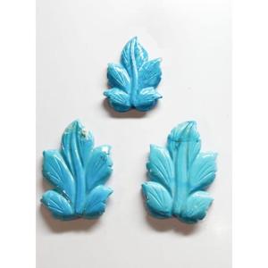 Feuille de turquoise bleue naturelle 40x60mm, pierre précieuse turquoise, pierre précieuse non montée pour bijoux, cabochon turquoise bleu - Product Image 1