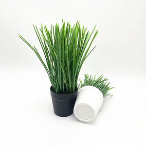 Plante artificielle d'oignon vert Paulon en pot, 29 cm de haut, blanc et noir, en plastique, pour décoration intérieure et extérieure, accessoires de mariage - Product Image 4