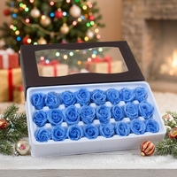 Vente Flash : Têtes de Roses Éternelles Naturelles Effet Réel (2-3cm) – Boîte de 21 Pièces – Idéales pour la Fête des Mères, la Saint-Valentin et les Décorations de Noël – Direct Usine