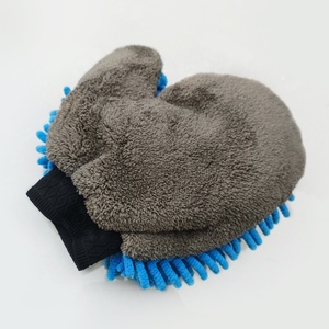 ST-P016 Gants de lavage de voiture en chenille double face et polaire corail, sans rayures, en <span class=keywords><strong>microfibre</strong></span>, très absorbants, tissu doux <span class=keywords><strong>pour</strong></span> voiture - Product Image 2