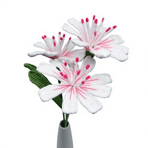 Ghirlanda di Pansy Colorata Lavorata a Mano all'Uncinetto, Fiori Artificiali in Filato, Regalo per la Festa della Mamma, il Ringraziamento, Natale, San Valentino, Vendita all'Ingrosso - Product Image 1