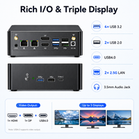 Mini PC Core I9 13900H DDR5 64 Go Max Double SSD NVMe M.2 WiFi 6E Double LAN 2.5G USB4 Triple 4K Ordinateur de Bureau pour Distributeur