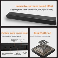 Haut-parleur filaire pour ordinateur domestique, 4 pièces, en plastique ABS, avec subwoofer puissant, pour ordinateur portable et de bureau, haute qualité sonore, directement de l'usine