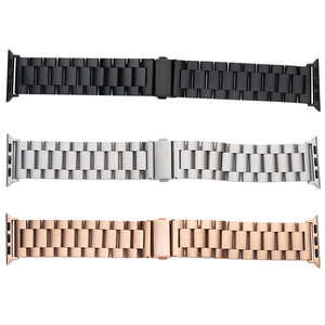 Bracelet de montre en métal milanais à trois maillons pour Apple Watch 5/6/<span class=keywords><strong>7</strong></span>/8/9 Ultra 2, bracelet de montre en acier inoxydable pour Apple Watch - Product Image 5