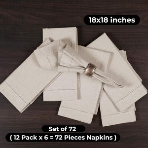 Serviettes de table en lin français 100% lin, faites à la main, brodées par le fabricant, réutilisables, en tissu, pour dîner - Product Image 4