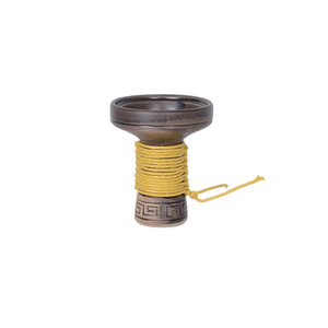 Accessoires pour narguilé en céramique ronde givrée Tume, bol à fumée avec trou central et design enroulé, style simple - Product Image 3
