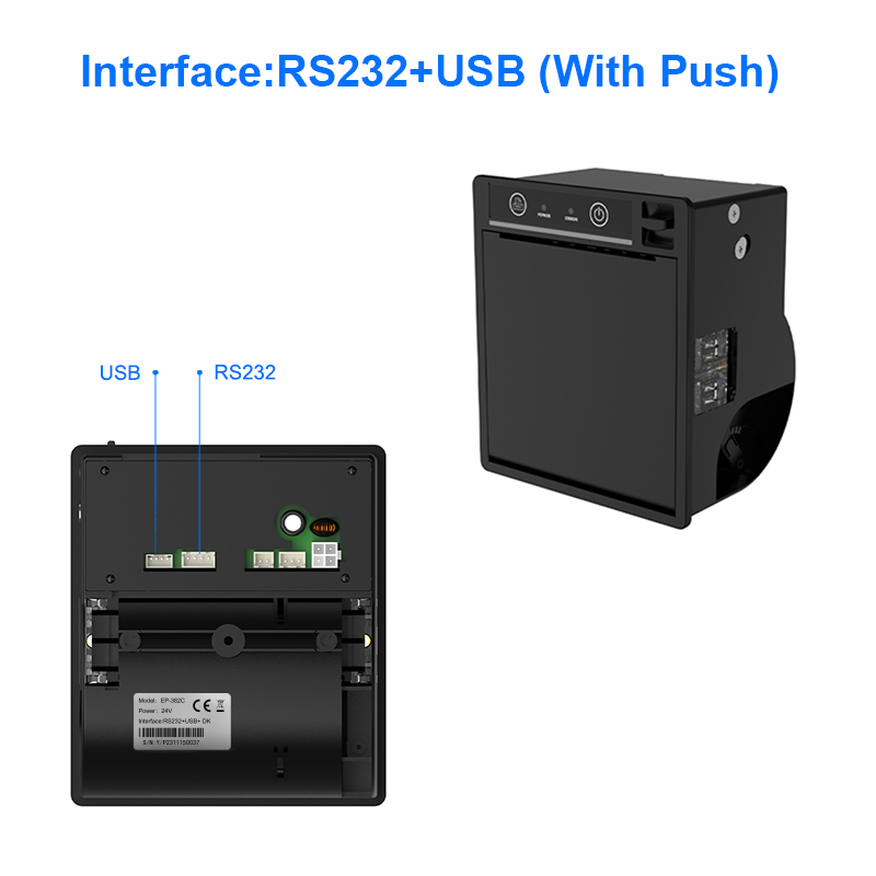 Poussoir RU noir 24V