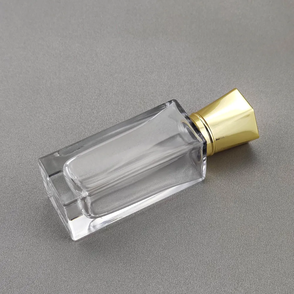 30ml 50ml 100ml beliebte heiße Verkauf quadratische zylindrische Glas recycelte Raumluft frischer Körper öl Parfüm Duft flasche Glas