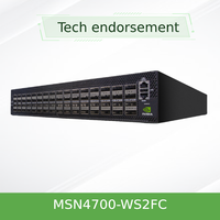 Commutateur Ethernet Mellanox 32 ports 400 Gbps avec prise en charge VLAN, fabriqué en Chine, modèle MSN4700-WS2RC