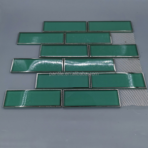 Mosaïque de verre 20x20mm, carrelage mural, <span class=keywords><strong>prix</strong></span> au mètre <span class=keywords><strong>carré</strong></span>, crédence, mosaïque hexagonale pour crédence de salle de bain - Product Image 4