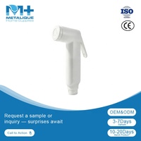 Metalique 210052-W Putih Desain Ergonomis Portabel ABS Pistol Semprot Tekanan Tinggi Genggam untuk Toilet Bidet Kamar Mandi Keran Kesehatan