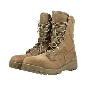 Combat désert bottes tactique entraînement marron boîte à chaussures PU daim cuir bottes d'hiver photo caoutchouc solide été demi bottes 1000