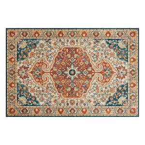 מגבול שטיח רטרו אמריקאי, סערה אתנית, ספה סלון, שולחן קפה, מחצלת, צמר משובח, שמיכה בצד המיטה - Product Image 2